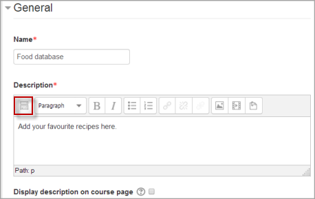 General settings expanded by default