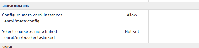 Permission block for allowing Teachers to link Meta courses.