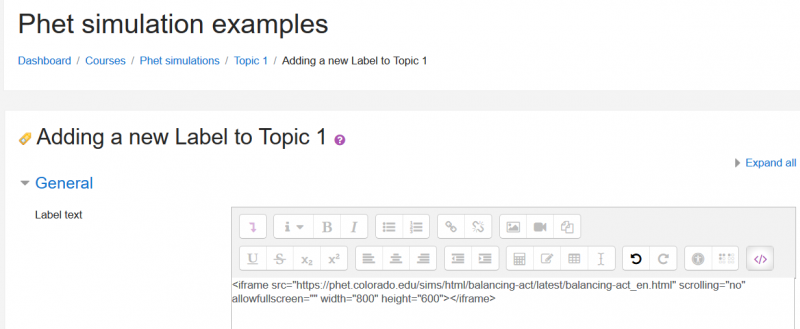 Phet simulationtype the needed code and paste the actual simulatiuon address.png