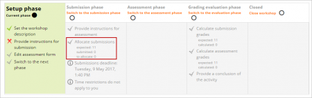 "Where to locate more settings for submissions"